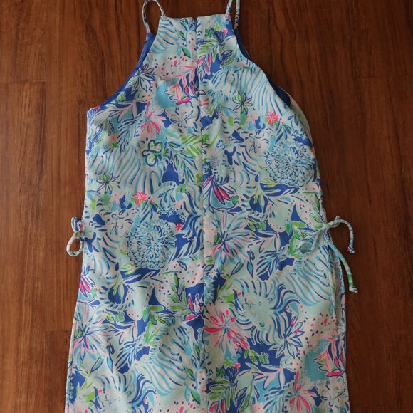 Lilly Pulitzer Pearl Romper in Coastal Blue Lion Size 4 - Picture 2 of 3